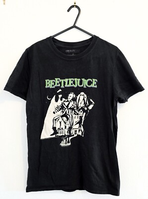 Beetlejuice schwarzes Damen-T-Shirt Größe Small Film Tim Burton Winona Ryder