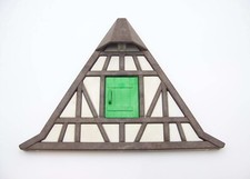 PLAYMOBIL (T2198) FERME - Façade Blanche Volet Vert Toit Maison Colombage 3716