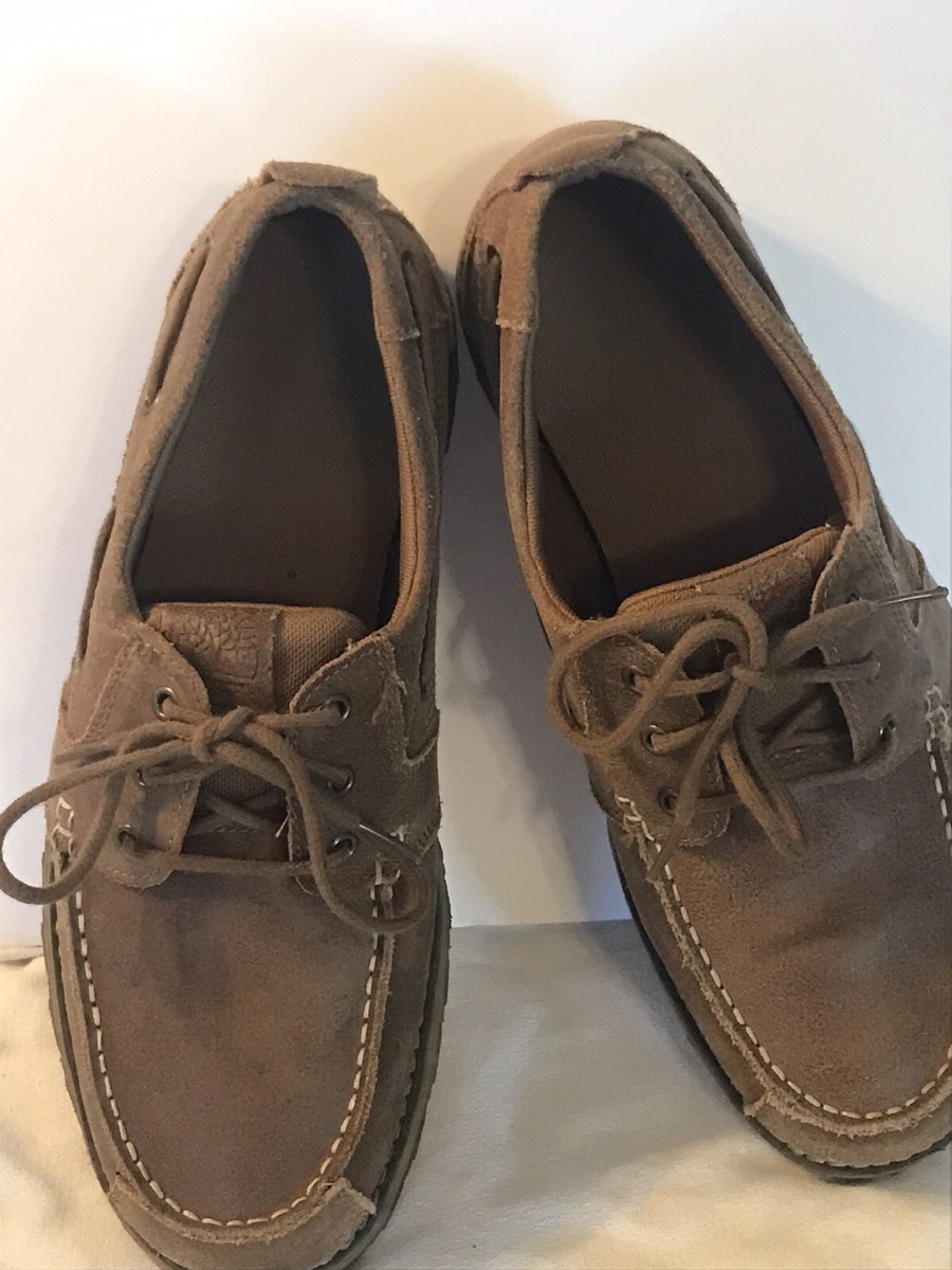 Timberland Jacksons Landing Moc Toe Tan Oxford Shoes Leather Wheat Nubuck Sz 9 Timberland Jacksons Landing Moc Toe Tan Oxford Shoes Leather  main image 4