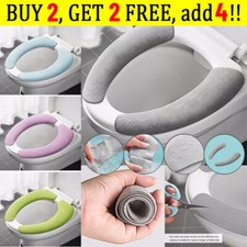 Bathroom Soft Toilet Seat Pad Closestool Warmer Cushion Cover Mat Cover Washable