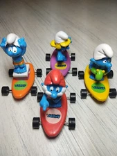 Rare Vintage Smurf Lot 4  Figures including SMURFETTE, PAPA, Plus 2 More