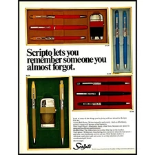 1970 Scripto Pen Pens Pencil Lighter Christmas Gift Set Vintage Print Ad Photo