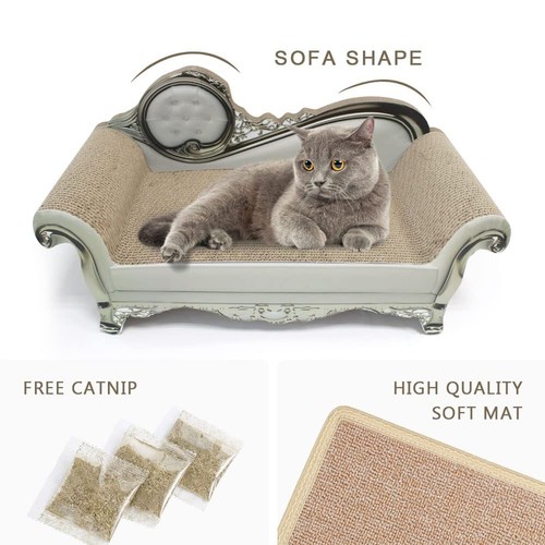 SONGWAY Cat Scratcher Sofa Bed - Corrugated Cardboard Scratching Pad, Luxury ... - Picture 4 of 6