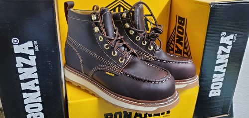 Bonanza para Hombre Puntera De Acero Trabajo Botas BA612 DUAL DENSITY Bota  Puntera Moc 6\