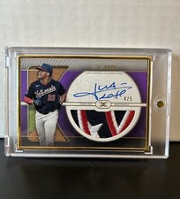 2021 Topps Definitive Juan Soto Purple Patch Auto /5 Game Used Relic Yankees