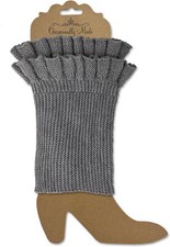 Occasionally Made 6"x4" Grey Ruffle Boot Cuff