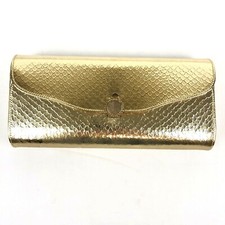 Vintage Evening Bag Walborg Original Gold Purse Clutch 10.25 x 4.75 Metal Clasp
