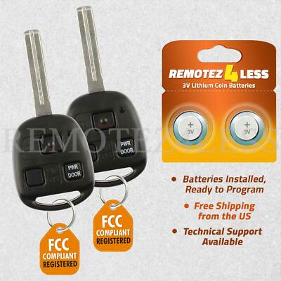 2 For 2004 2005 2006 Lexus RX330 Keyless Entry Car Remote Uncut Key Fob Control