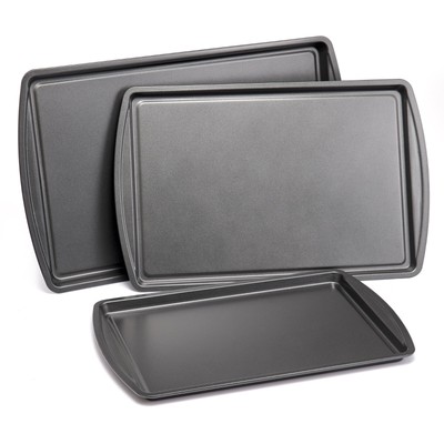 Mainstays 3PC Nonstick Cookie Set, 11.2'' x 17.2'', 10.2'' x 15.2'', 9.2'' x 13.2'', G