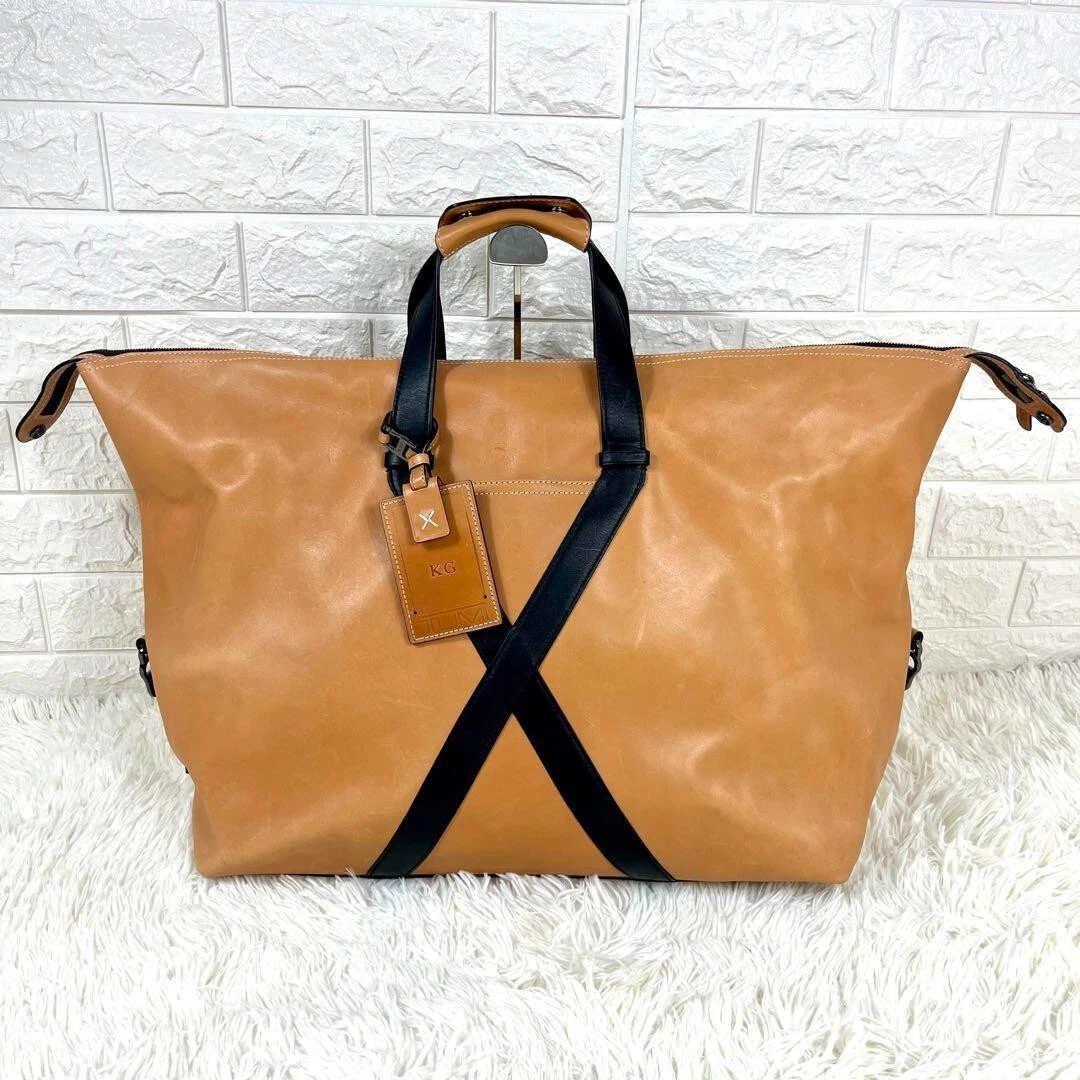 Tumi Santa Monica 2Way Boston bag Duffle Bag Leather Brown Pockets