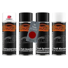 Autolack Spraydosen Set für Kunststoff für Tesla E211RU415T Sunset Red Perl