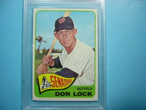 1965 TOPPS MLB BASEBALL CARD #445 DON LOCK PSA 8 NM/MINT SHARP+ '65 GL - Picture 3 of 4