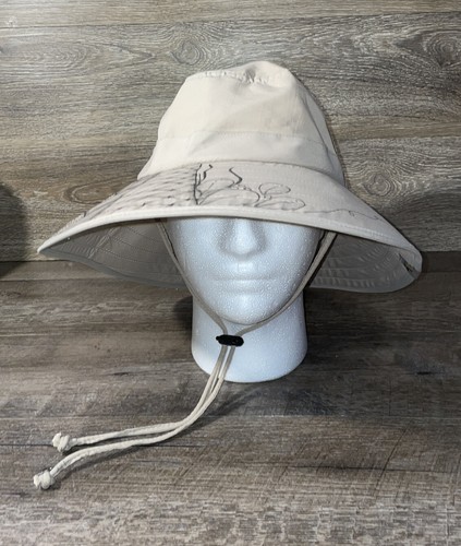 Wide Brim Hat Tan Vented Art 
