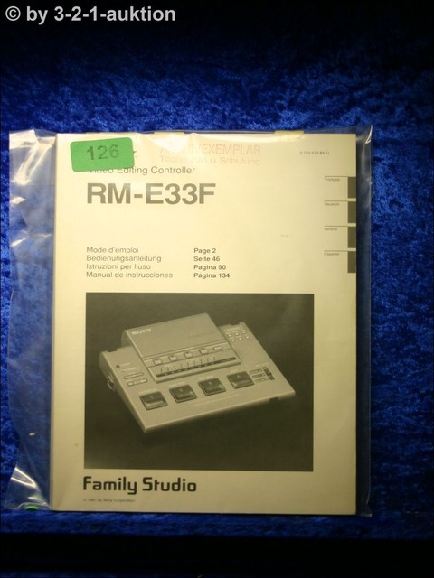 Sony Manual RM E33F Video Editing Controller (#0126) | eBay