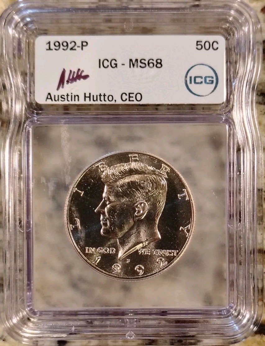 激レア　No.1 ジョン・F・ケネディ John F Kennedy 1/50 1992-P Kennedy Half Dollar MS68 ICG JFK 50 Cent Rarity NGC PCGS