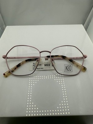 Keo Kleo Lavender Eyeglasses Frames 55-16-142 NWT