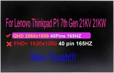 16.0" LCD Screen for Lenovo Thinkpad P1 7th Gen 21KV 21KW QHD 165Hz Non-Touch