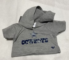 Build a Bear NFL Dallas Cowboys Football Gray Hoodie Shirt Top Teddy Clothes Tag