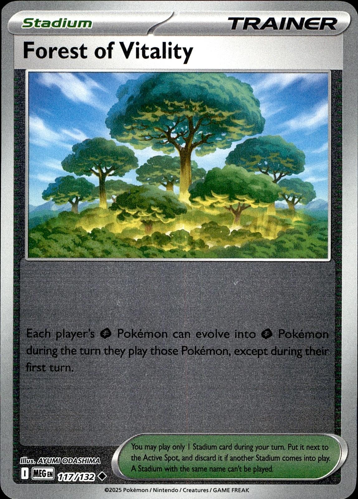 POKEMON FOREST OF VITALITY 188/217 ASCENDED HEROES UNCOMMON REVERSE HOLO LP