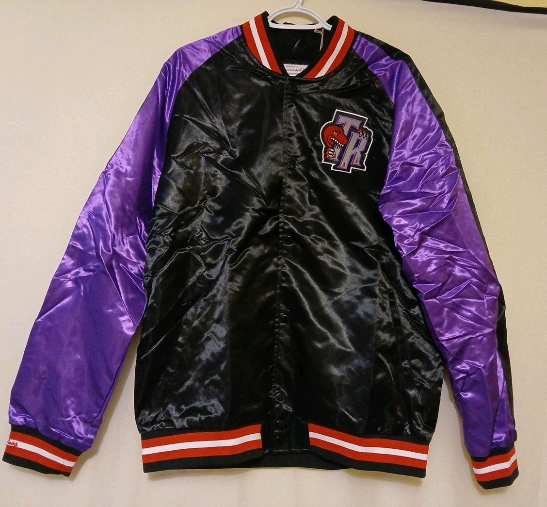 Toronto Raptor Varsity Men's Jacket X- Large Black Purple Mitchell & Ness  NBA