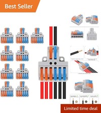 10Pcs Wire Connectors 2 in 6 Out Quick Splice Terminals for Electrical DIY