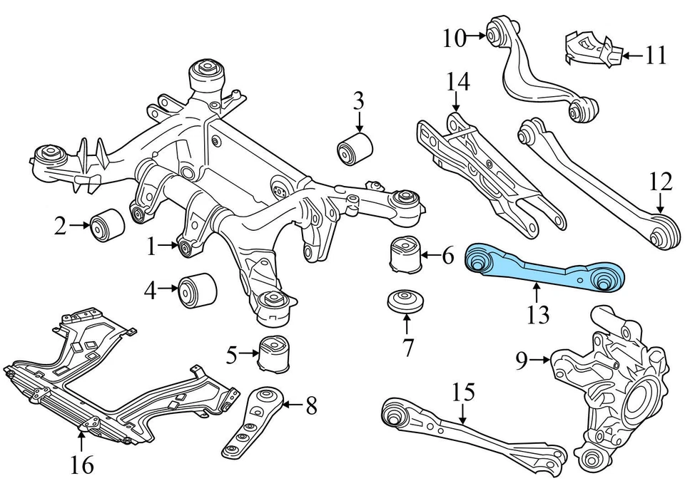 2017-2023 BMW 540I XDRIVE — ЗАДНИЙ ЛЕВЫЙ РЫЧАГ УПРАВЛЕНИЯ (передний) 6867537 - Изображение 3 из 4