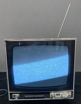 SONY Solid State TV-110 Television B&W 1970's Japan Portable TV TV-110U Working