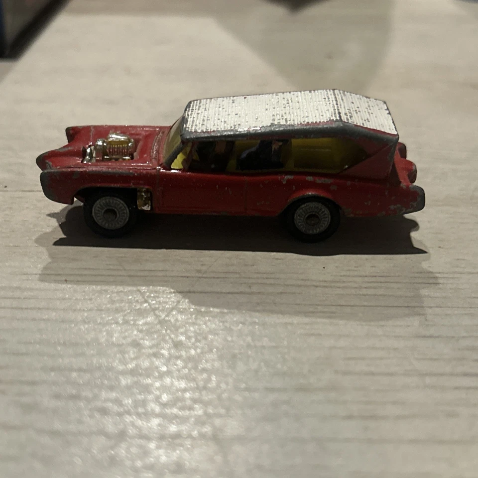 The Monkees Monkeemobile Husky Red 1960s Diecast Car Corgi Vintage - Image 2 of 4