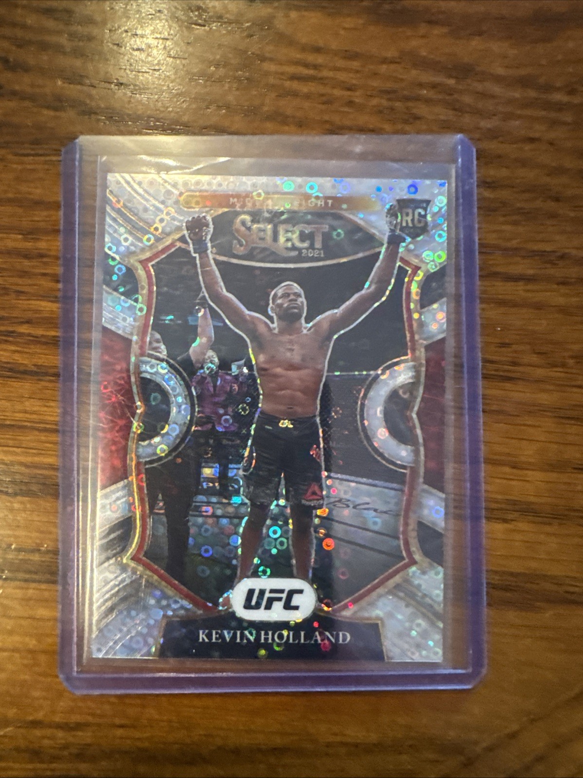 2021 PANINI SELECT CONCOURSE UFC #37 KEVIN HOLLAND - DISCO PRIZM ROOKIE CARD (RC
