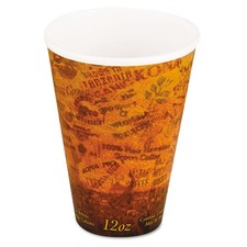 Dart  Foam Hot/Cold Cups, 12oz, Brown/Black, 1000/Carton