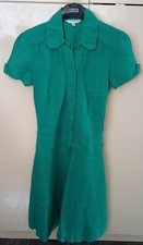 M&S Limited Edition Emerald Green Linen Dress Size 8