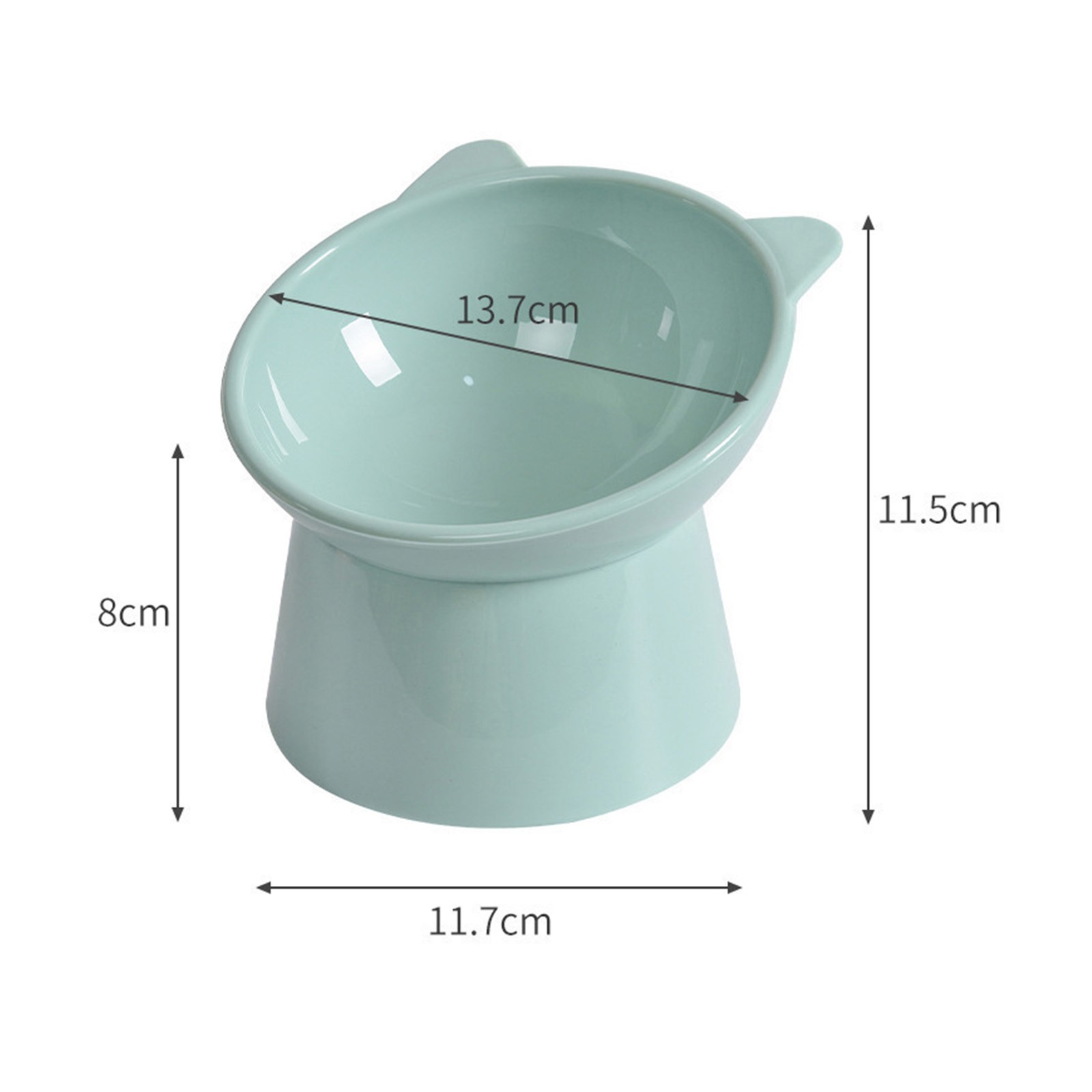 Cat Food Bowl Elevated Tilted Raised Easy To Clean Pets Feeder Water Bowl For