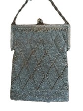 Antique German Silver Mesh Evening Purse,intricate See Photos/Description