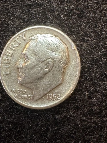 1952 D Roosevelt Dime 90% Silver Fine