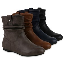 VAN HILL Damen Schlupfstiefeletten Stiefelett...