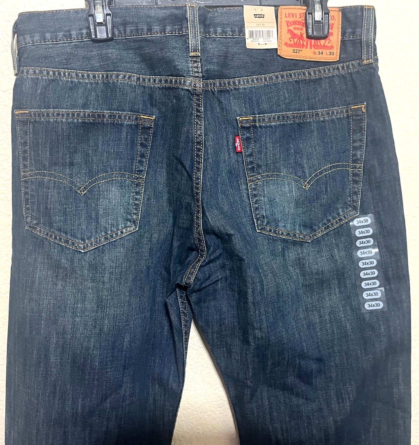 NWT MEN LEVI&rsquo;S 527 239 SLIM BOOTCUT  100% COTN BELOW WAIST BLUE JEANS PANT DENIM