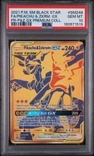 Pikachu & Zekrom Gx SM248 Black Star Promo Pokemon PSA 10