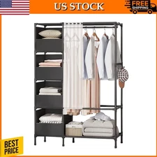 Heavy Duty Closet System Wardrobe Organizer Shoe Garment Rack Clothes Hanger NEW