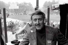 CBS announcer Vin Scully posing during Saturday play at Augusta Na- Old Photo