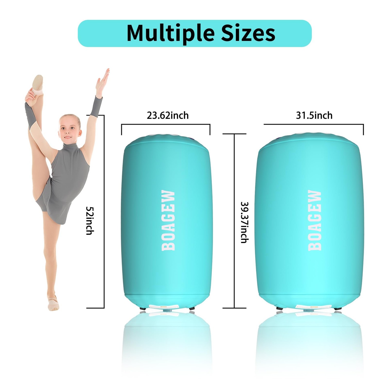 Air Roller Inflatable Tumbling Roller Gymnastics Barrel Air Mat Octagon Mat w...