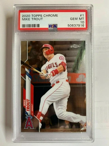 2020 Topps Chrome #1 MIKE TROUT Los Angeles Angels PSA 10 GEM MINT