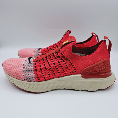 Nike React Phantom Run Flyknit 2 Siren Red Sneakers Men's Size 10.5 DV2145-600