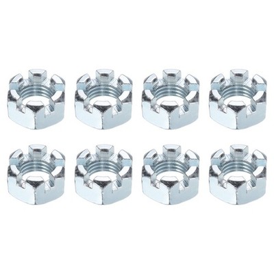 Für Hexagon: 1''-8 Sechskantmutter, 6.8 Stahl, silber, 8 Stück
