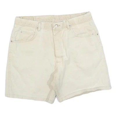 WRANGLER Femmes Short Crème Décontracté Uni L W36 Coton Mélange Coupe - Photo 1/4