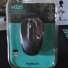 Logitech M325 Wireless Optical Mouse w/ USB Receiver Black 3-Button 1000 DPI