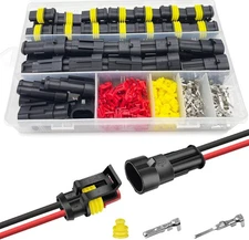 25 Kit 2 Pin Connector Automotive Electrical Connectors 2 Wire Connectors Waterp