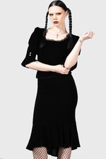 Killstar Drusilla Midi Skirt Womens Black Goth Alternative New