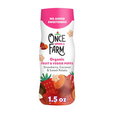 Once upon a Farm Organic Baby Fruit  Veggie Puffs Strawberry, Coconut  Sweet P