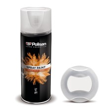 400ml Polisan White Glossy RAL 9010 Multi Surface Spray Paint Acrylic-Based