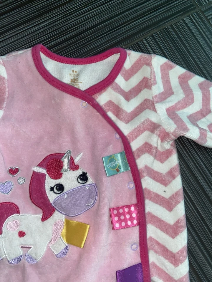 Baby girl единорог пижамы PJ розовый единорог размер 9 месяцев яркий начинается - Изображение 2 из 3